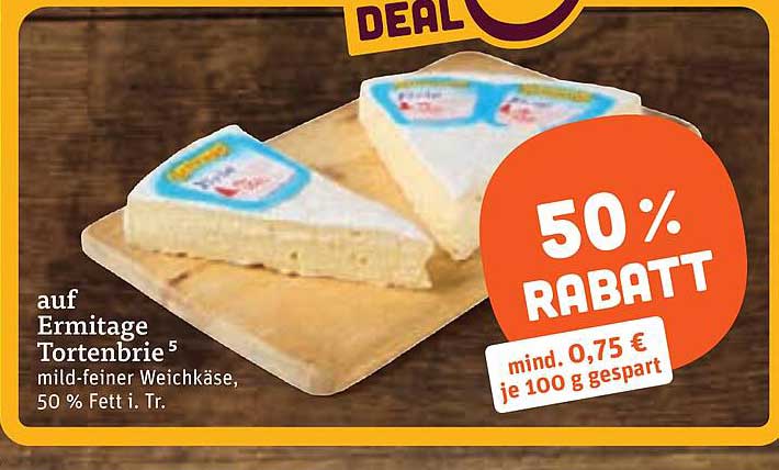 Ermitage Tortenbrie milch-feiner Weichkäse, 50 % Fett i. Tr.
