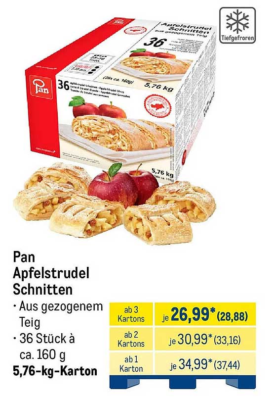 Pan Apfelstrudel Schnitten
