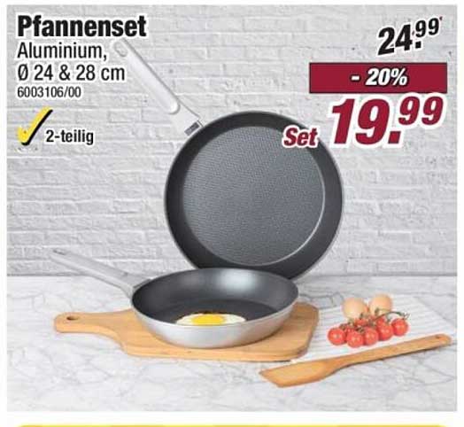 Pfannenset Aluminium, Ø 24 & 28 cm