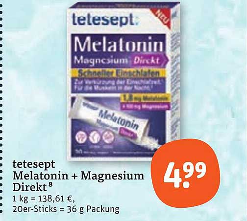 tetesept Melatonin + Magnesium Direkt