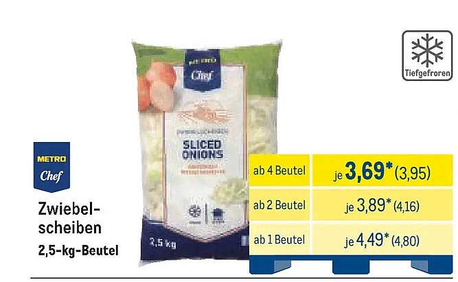 Zwiebel-scheiben 2,5-kg-Beutel