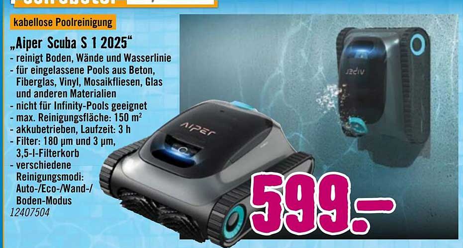 Aiper Scuba S 1 2025 – kabellose Poolreinigung