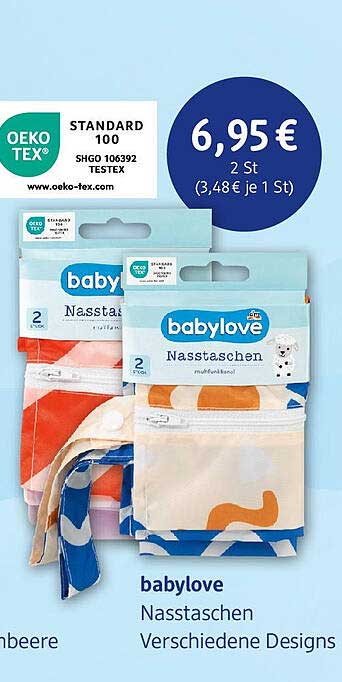 baby love Nasstaschen - 2 Stück für nur 6,95 €