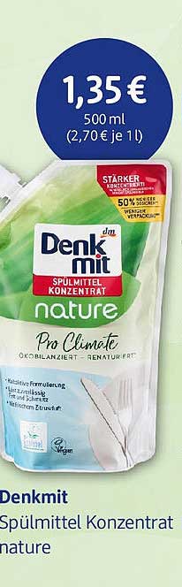 Denkmit Spülmittel Konzentrate Nature 500 ml