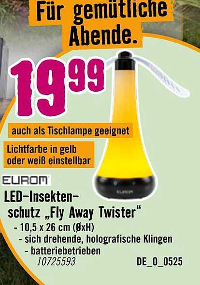 EUROM LED-Insektenschutz "Fly Away Twister"