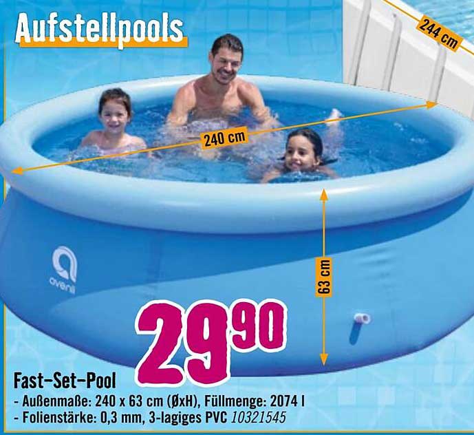 Fast-Set-Pool 240 x 63 cm