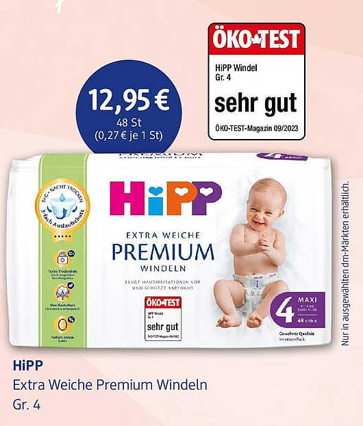 HiPP Extra Weiche Premium Windeln Gr. 4