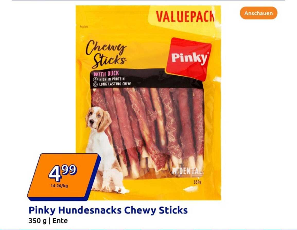Pinky Hundesnacks Chewy Sticks mit Ente 350 g