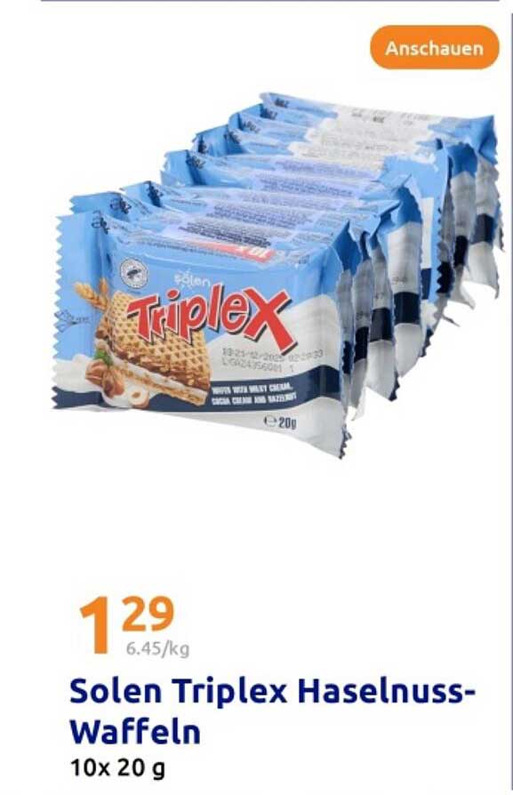Solen Triplex Haselnuss-Waffeln