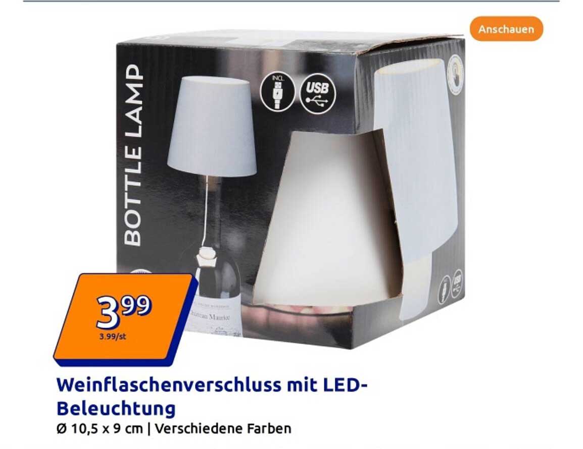 Weinflaschenverschluss mit LED-Beleuchtung