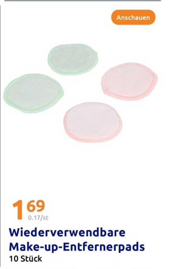 Wiederverwendbare Make-up-Entfernerpads (10 Stück)