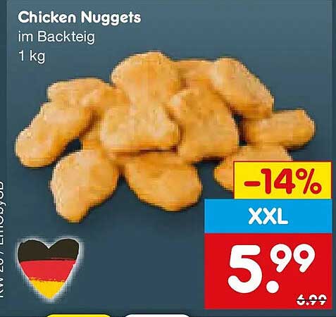 Chicken Nuggets im Backteig 1 kg