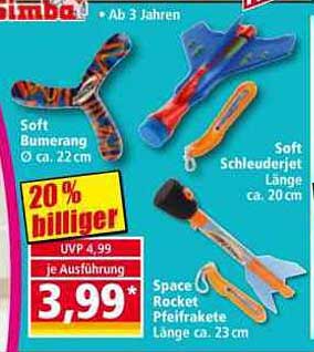 20 % günstiger: Soft Bumerang und mehr Spielzeuge von Simba