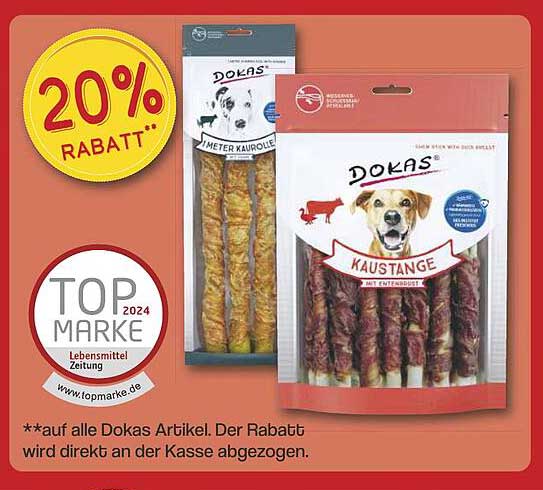 20% Rabatt auf alle Dokas Artikel