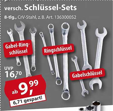 8-teiliges Schlüssel-Set aus CrV-Stahl