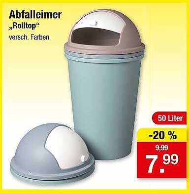 Abfalleimer „Rolltop“ 50 Liter - verschiedene Farben