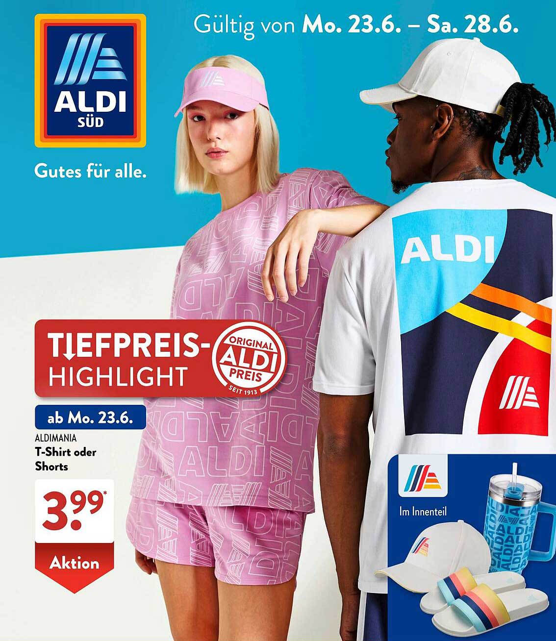 ALDIANIA T-Shirt oder Shorts - Trendige Mode zu Tiefpreisen