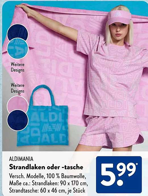 ALDIMANIA Strandlaken oder -tasche
