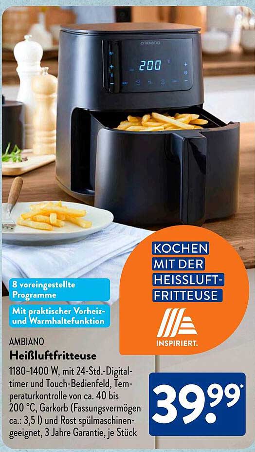 AMBIANO Heißluftfritteuse