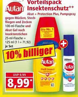 Autan Vorteilspack Insektenschutz ++ Akut + Protection Plus, Pumpspray