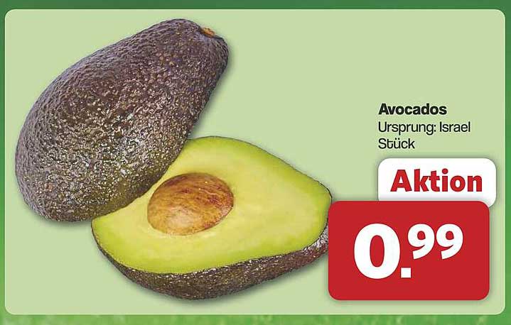 Avocados, Ursprung: Israel, Stück