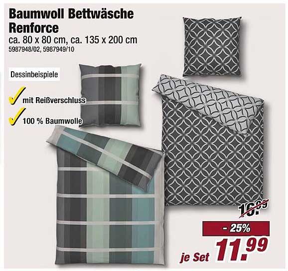 Baumwoll Bettwäsche Renforce