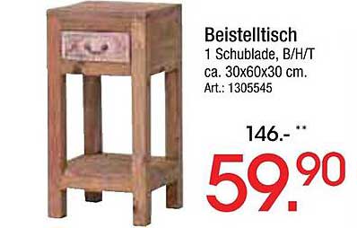 Beistelltisch mit Schublade - Vielseitig einsetzbar für jeden Raum