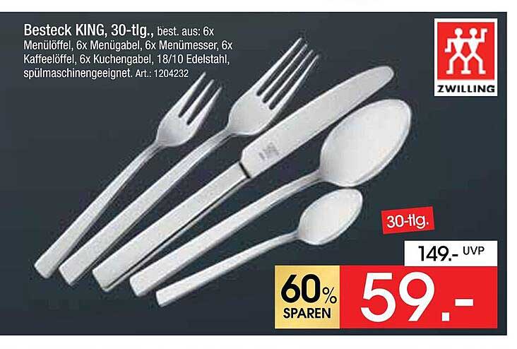 Besteck KING, 30-tlg., 18/10 Edelstahl - ZWILLING