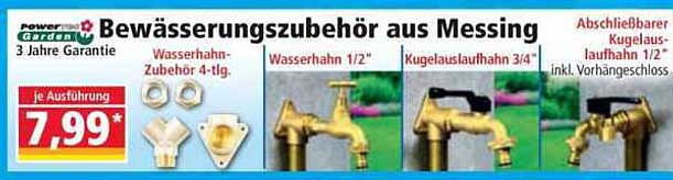 Bewässerungszubehör aus Messing