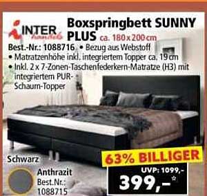 Boxspringbett SUNNY PLUS 180x200 cm