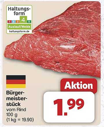 Bürgermeisterstück vom Rind 100 g - Aktion!