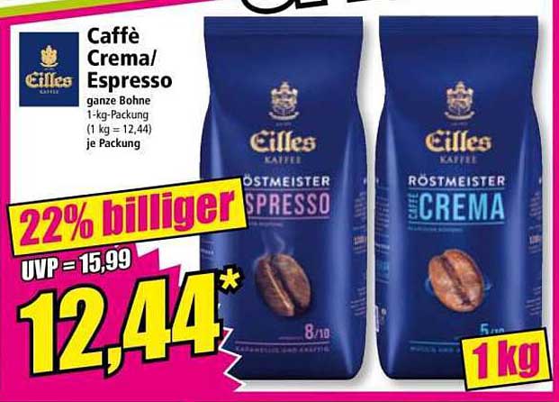 Caffè Crema/Espresso - ganze Bohne 1-kg-Packung