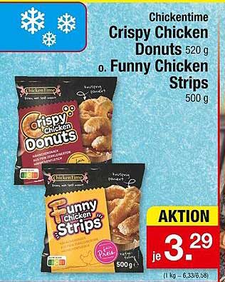Chickentime Crispy Chicken Donuts oder Funny Chicken Strips