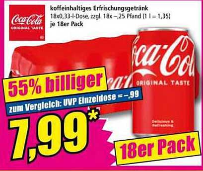 Coca-Cola Original Taste 18er Pack – erfrischender Genuss zum Sparpreis!