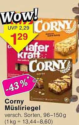 Corny Müsliriegel - jetzt im Angebot!