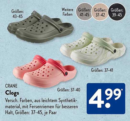 CRANE Clogs in verschiedenen Farben – bequem und stylish
