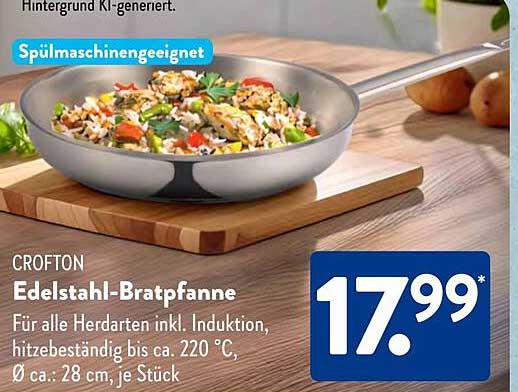 CROFTON Edelstahl-Bratpfanne Ø 28 cm