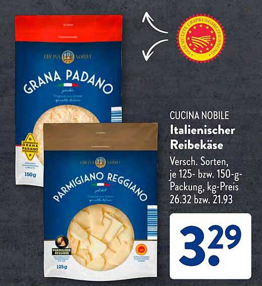 CUCINA NOBILE Italienischer Reibekäse