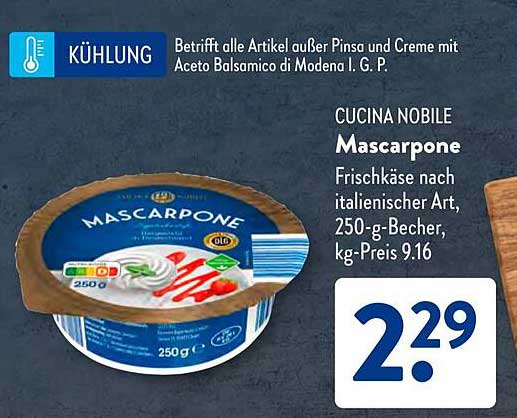 CUCINA NOBILE Mascarpone, 250 g