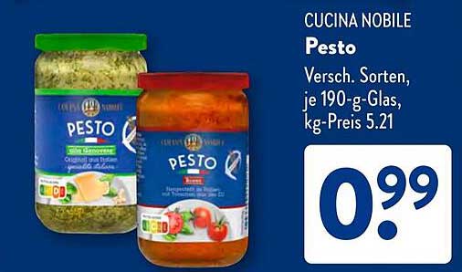 CUCINA NOBILE Pesto 190 g – Vielfalt für Ihre Küche