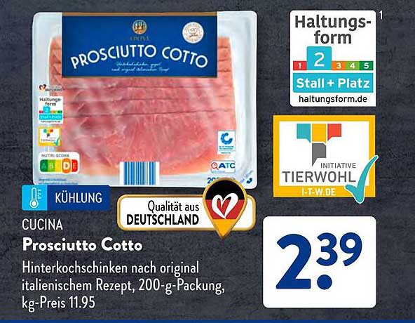 Cucina Prosciutto Cotto, 200-g-Packung