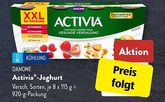 Danone Activia®-Joghurt, Versch. Sorten, je 8 x 115 g = 920-g-Packung