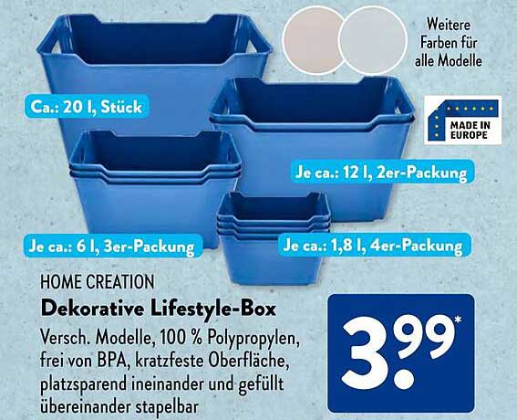 Dekorative Lifestyle-Box von Home Creation