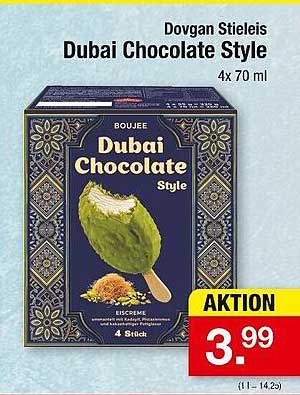 Dovgan Stieleis Dubai Chocolate Style 4x70 ml