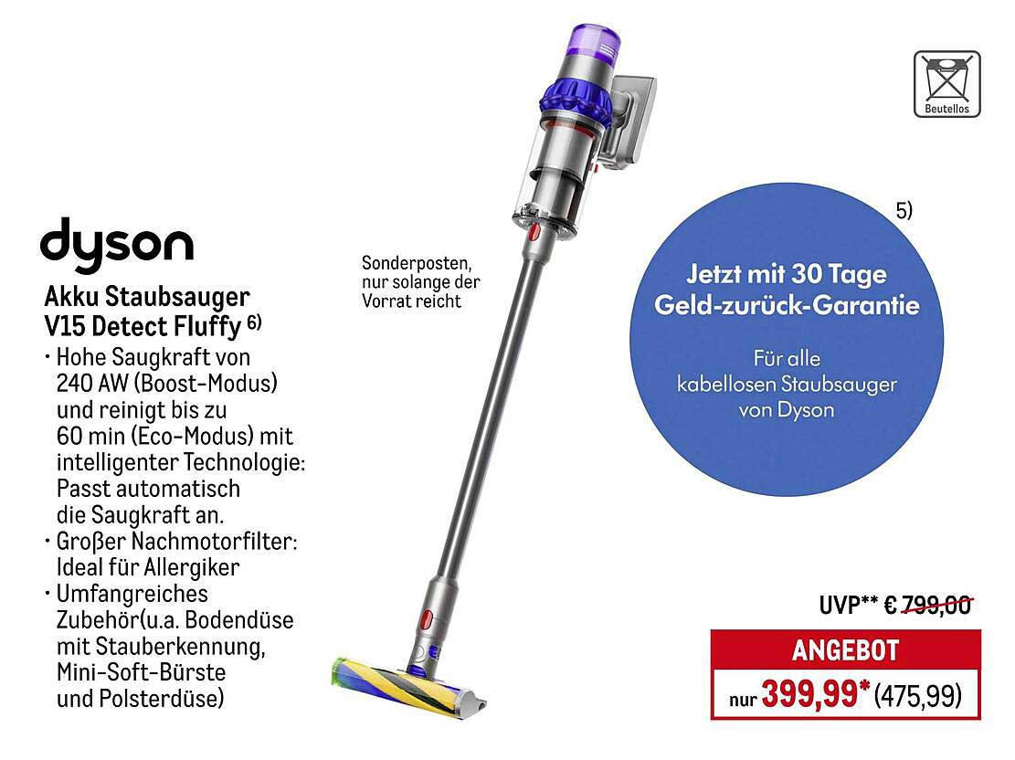 Dyson Akku Staubsauger V15 Detect Fluffy