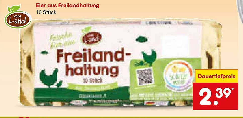 Eier aus Freilandhaltung 10 Stück