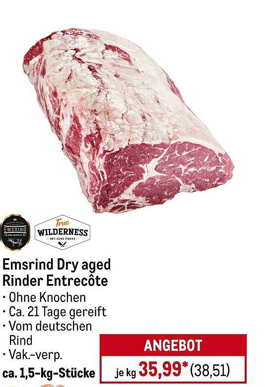 Emsrind Dry aged Rinder Entrecôte