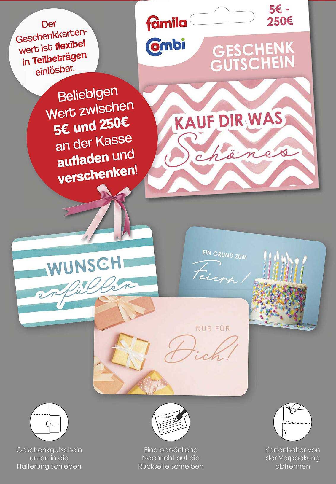 Famila Geschenkgutschein – Flexibel und vielseitig