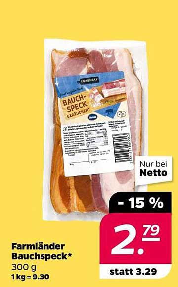 Farmländer Bauchspeck 300 g – geräuchert