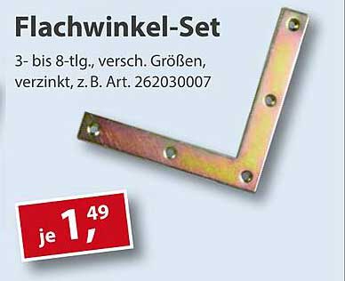 Flachwinkel-Set - 3- bis 8-tlg., verzinkt